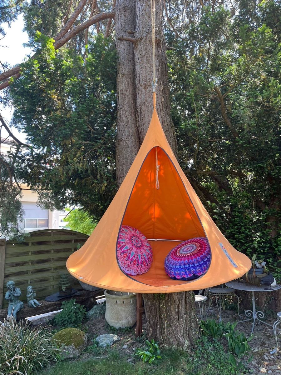 Poltrone pensili da giardino: Cacoon Hängesessel orange, 150 cm  – Usato da Lenzburg venduto da selabella