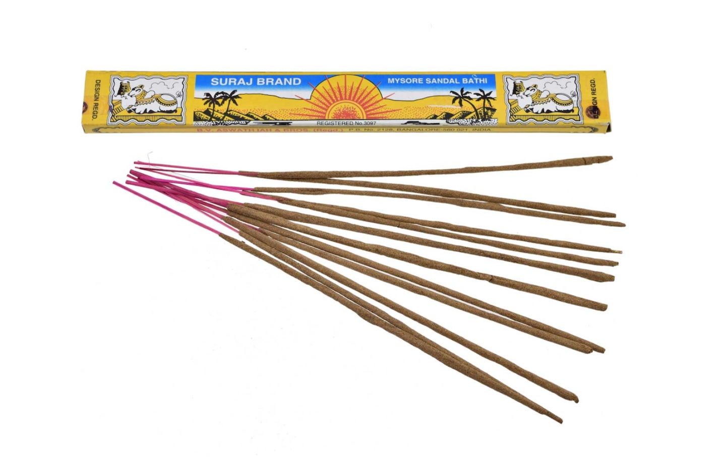 Candele: Suraj Sandelholz-Räucherstäbchen, 10 g – Nuovo e nell'imballaggio originale da Seelisberg venduto da Mike7000