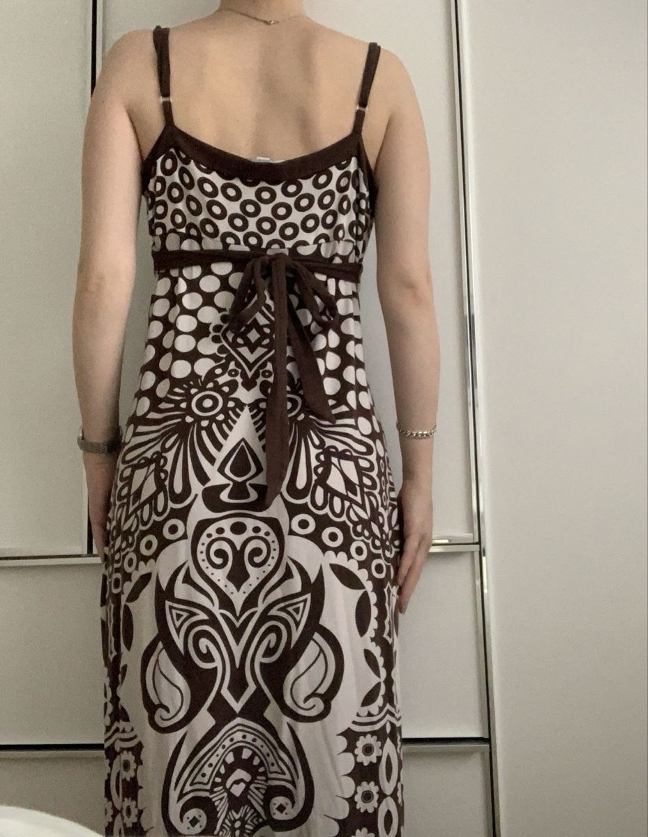 Heine Vestiti: gemustertes Maxikleid braun/weiss, XS – Usato da Kreuzlingen venduto da sasha__ 2