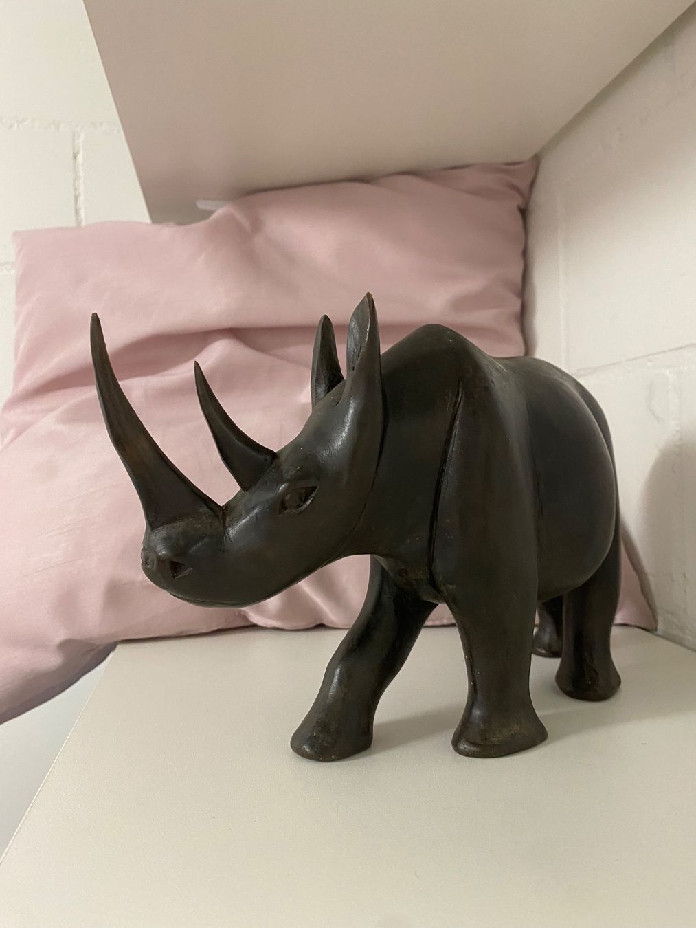 Figuren: Nashorn figur aus massivem Holz – Gebraucht aus Geuensee von fab_hrz7 1