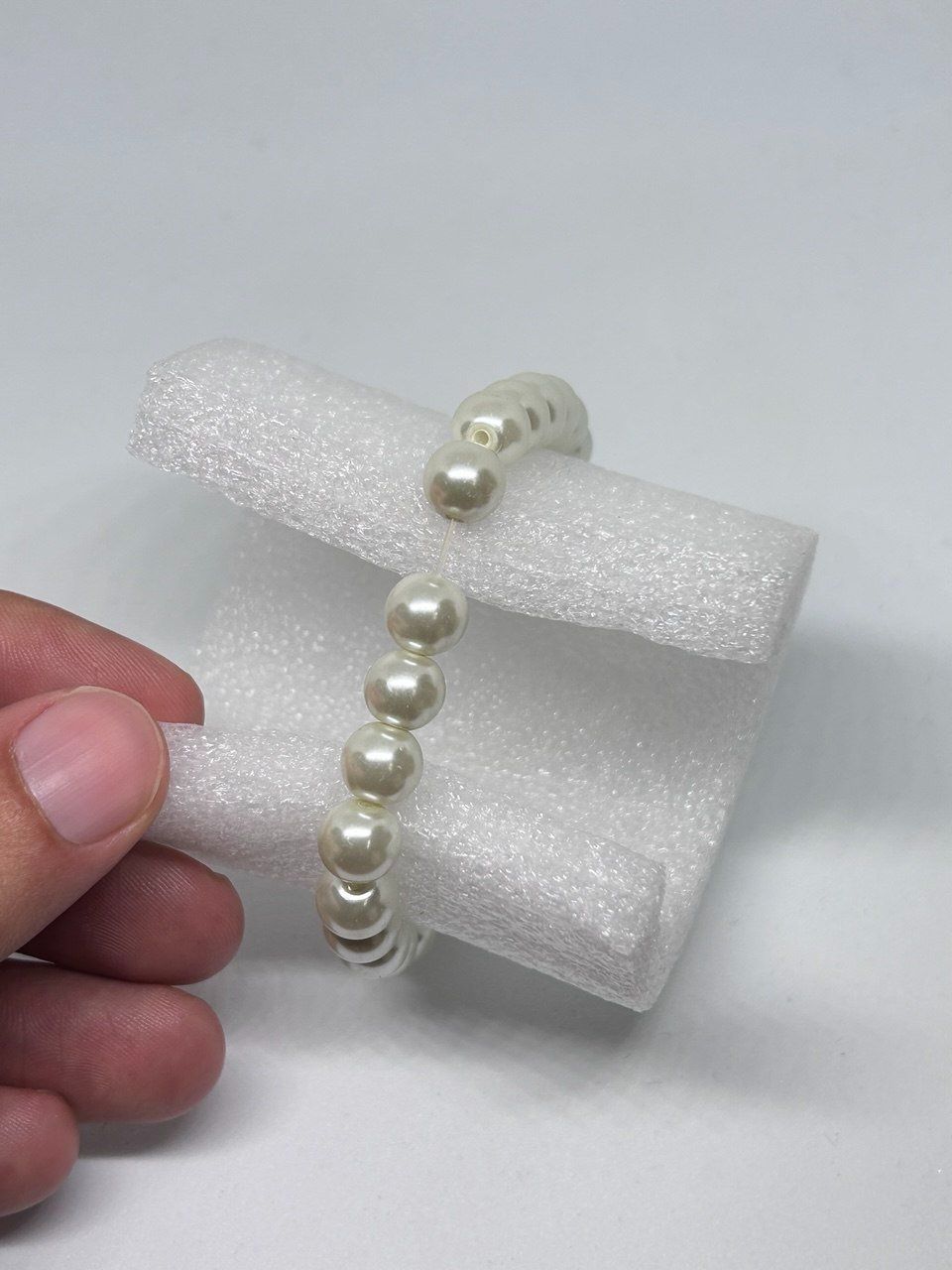Bracciali & Braccialetti: Bracciale Elastico con Perle Sintetiche Bianche – Usato da Giubiasco venduto da LorisVale 3