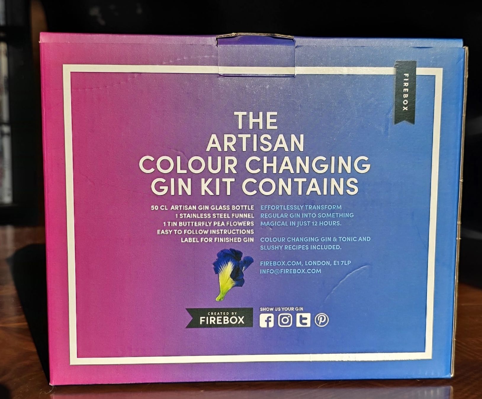 Spirituosen: Firebox The Artisan Colour Changing Gin Kit  – Neu und originalverpackt aus Umiken von Mr0o0ME 1