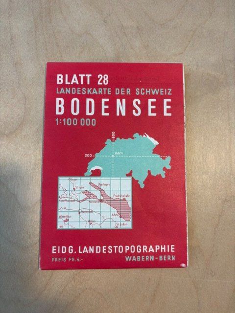 Cartine & Atlanti: Landeskarte der Schweiz: Blatt 28 BODENSEE – Usato da Préverenges venduto da Andreas03