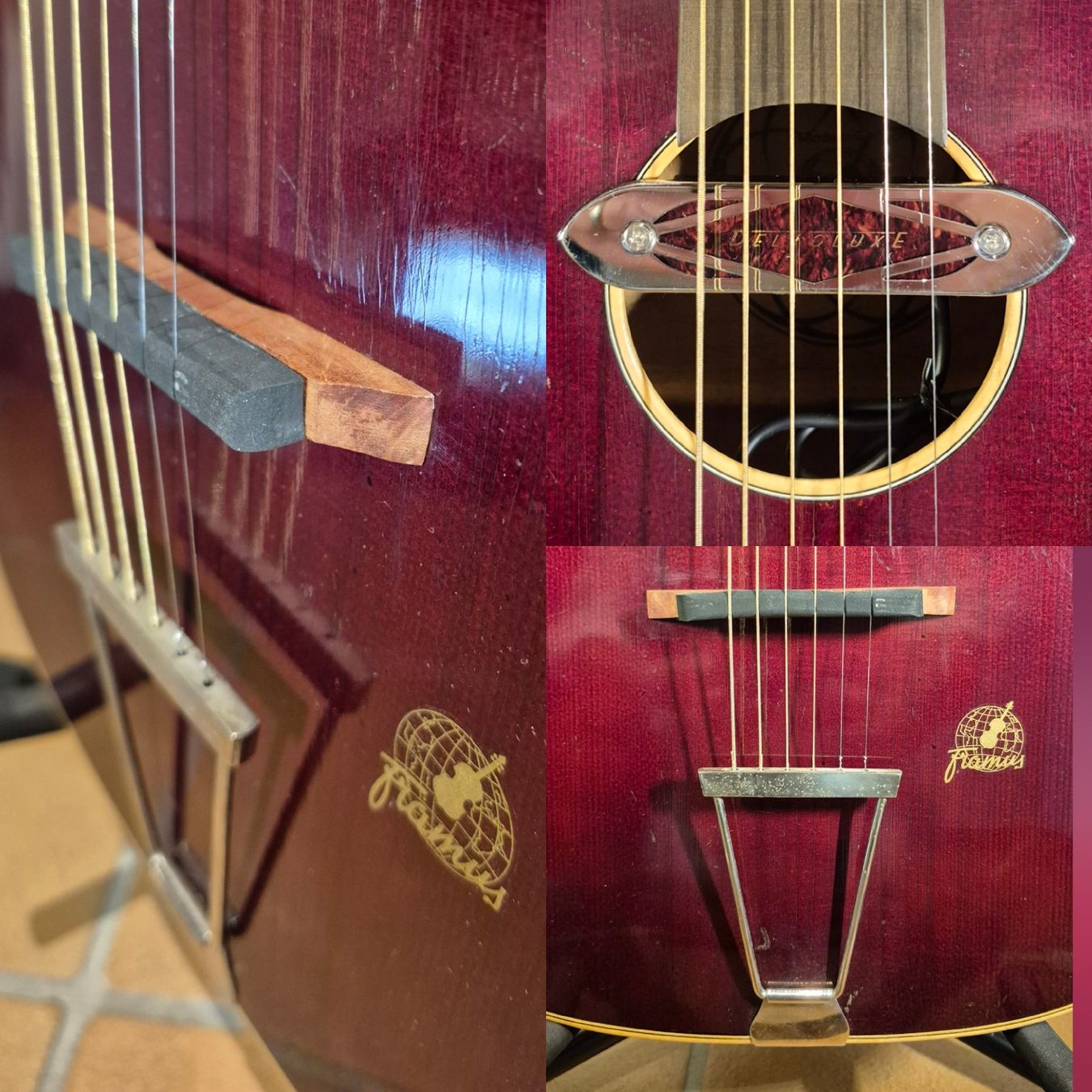 Framus Musikinstrumente: Rubber Bridge Conversion Vintage Framus 5/18 Hawaii – Gebraucht aus Winterthur von NorrSydGuitars 2
