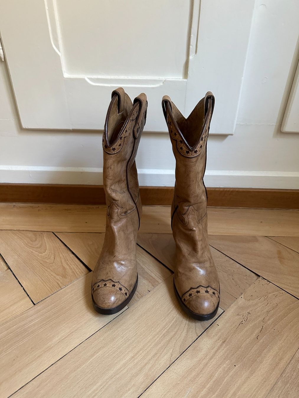 Sartore Scarpe da donna: SARTORE - Leder Stiefel hellbraun 35 – Usato da Zürich venduto da Diazaio 1