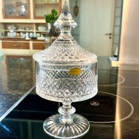VINTAGE BLEIKRISTALL KONFEKTSCHALE BONBONIERE FRANCE,60-ER