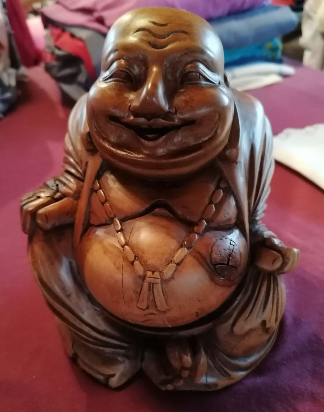Skulpturen & Statuen: Buddha Statue aus Holz - Höhe ca. 21 cm – Gebraucht aus Oberurnen von mackrokodile