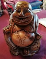 Buddha Statue aus Holz - Höhe ca. 21 cm