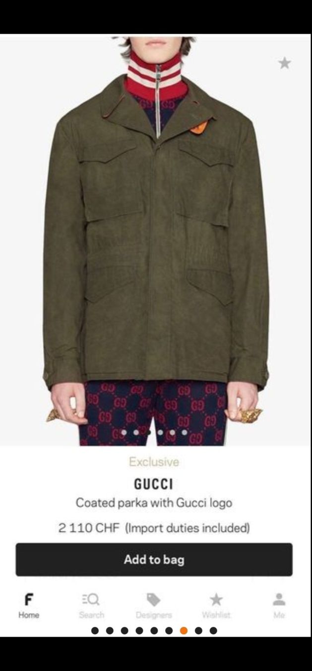 Gucci Vestes: GUCCI Herren Parka Jacke – Neuf (Voir description) à Zollikofen par oOAROo 1