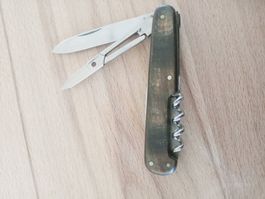 Seltenes Sackmesser "PROTEA" mit Horngriffe genietet.