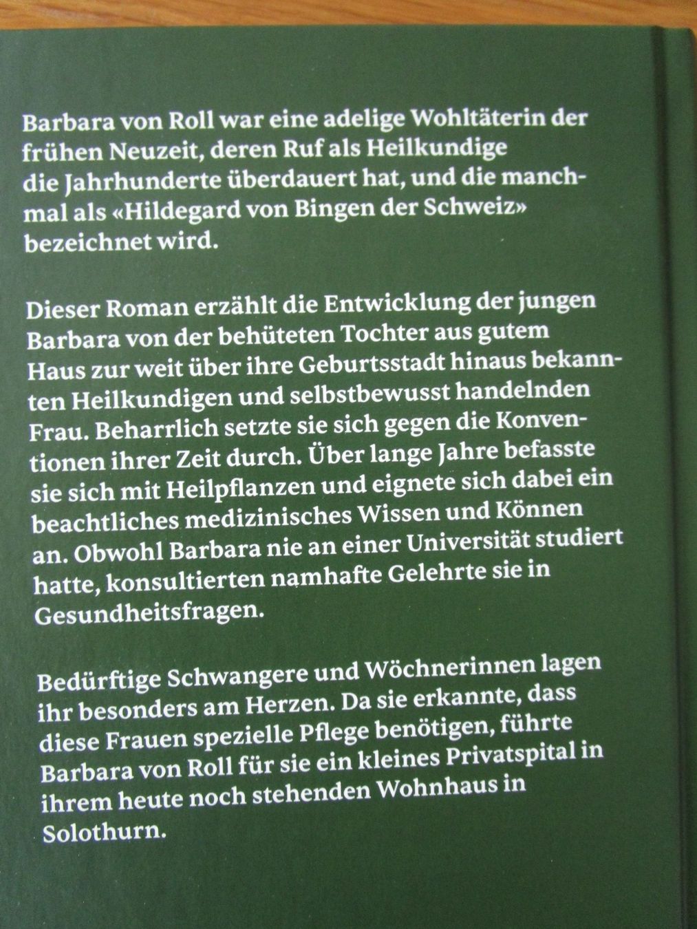 Libri: Barbara von Roll Der Trost der Pflanzen – Usato da Luterbach venduto da Evbu 1