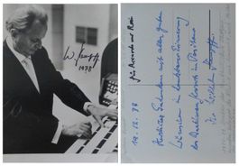 Wilhelm Kempff (1895-1991) Komponist  - Autogramm