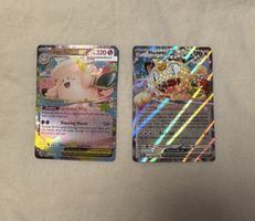 2 Pokémon EX Karten – Meowth ex & Mega Clefable ex