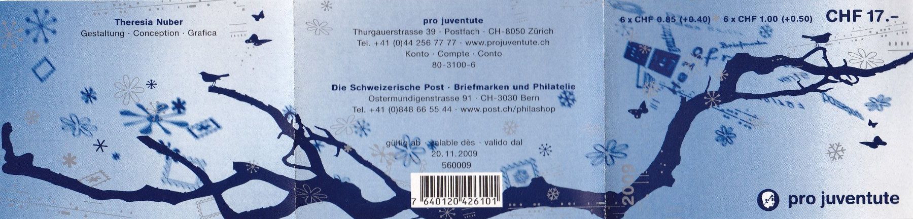 Tutti i francobolli: Markenheftchen Pro Juventute 2009 - postfrisch (35) – Nuovo e nell'imballaggio originale da Lausen venduto da cs8_tfz5 1