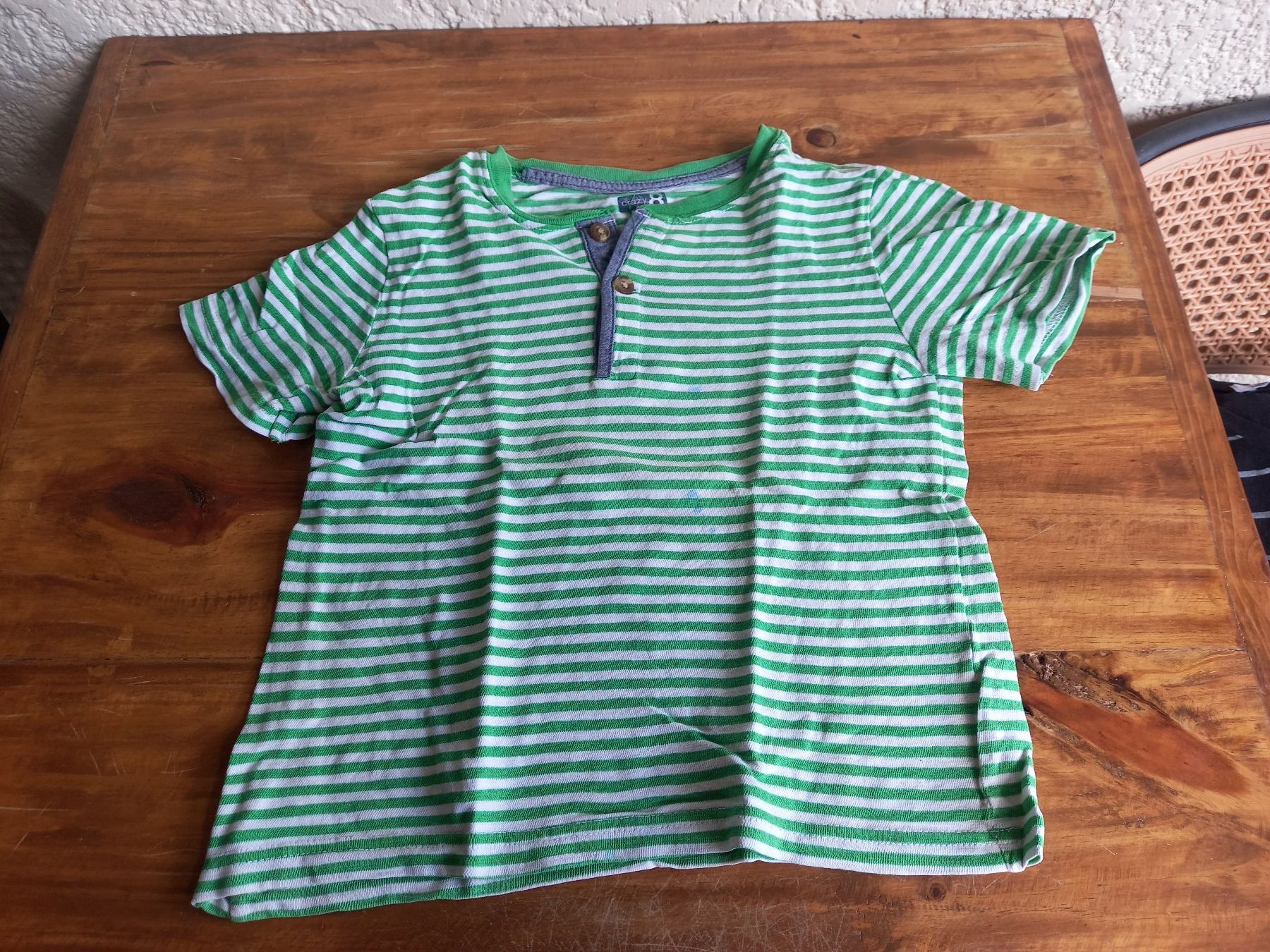 Camicie, T-shirt & Polo: T-shirt rayé vert et blanc taille L – Usato da Lausanne venduto da KUNKI-DESTOCK