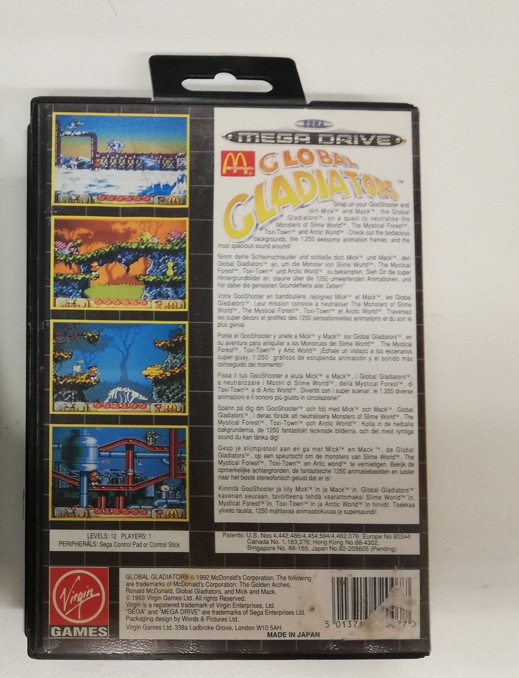 Sega Giochi: McDonalds Global Gladiators / Sega MD – Usato da St. Gallen venduto da zorro_dc 1
