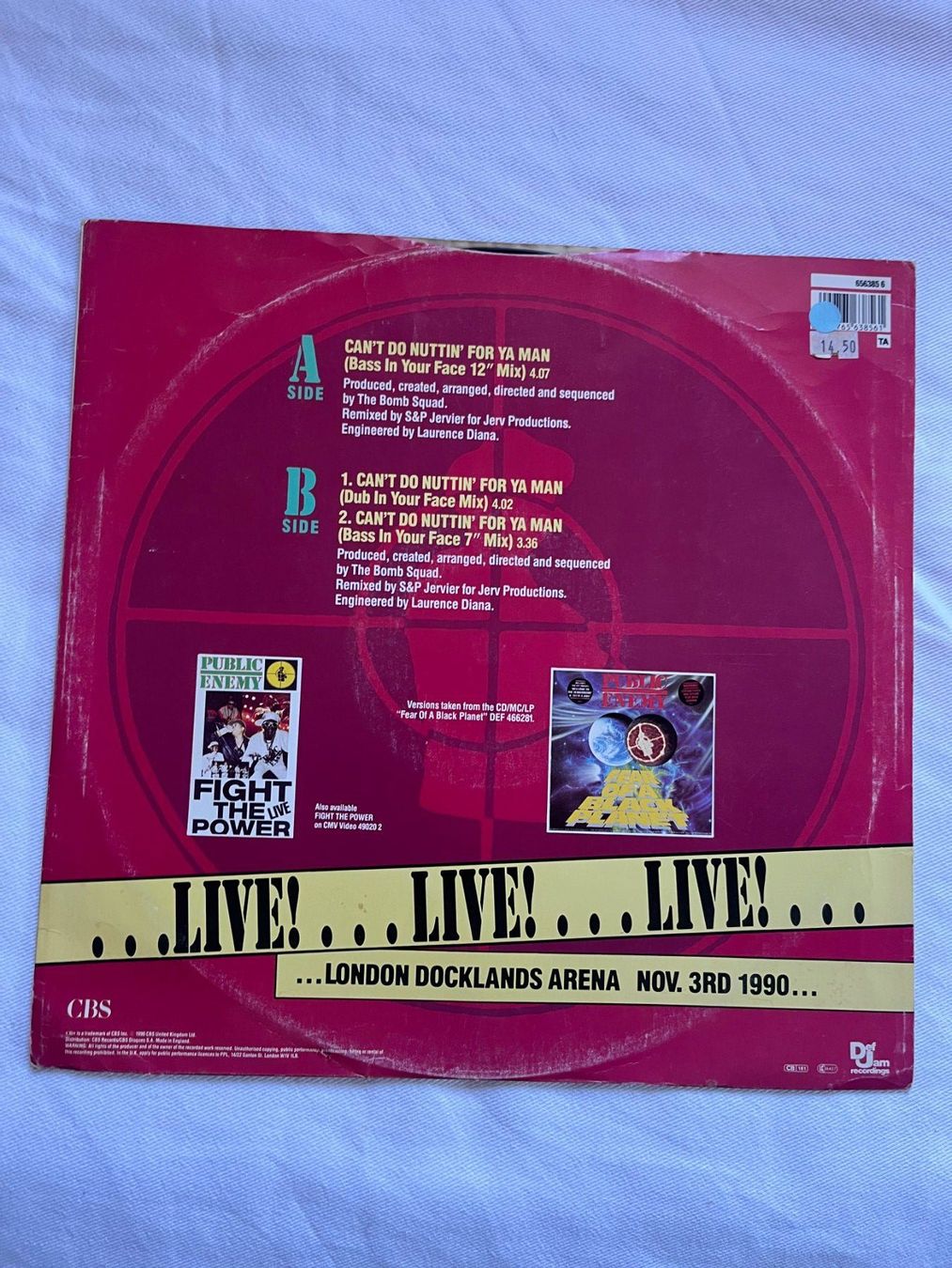 Dischi in vinile: Public Enemy - Can't Do Nuttin' For Ya Man (12") Vinyl – Usato da Effretikon venduto da ChrisLamberger 1