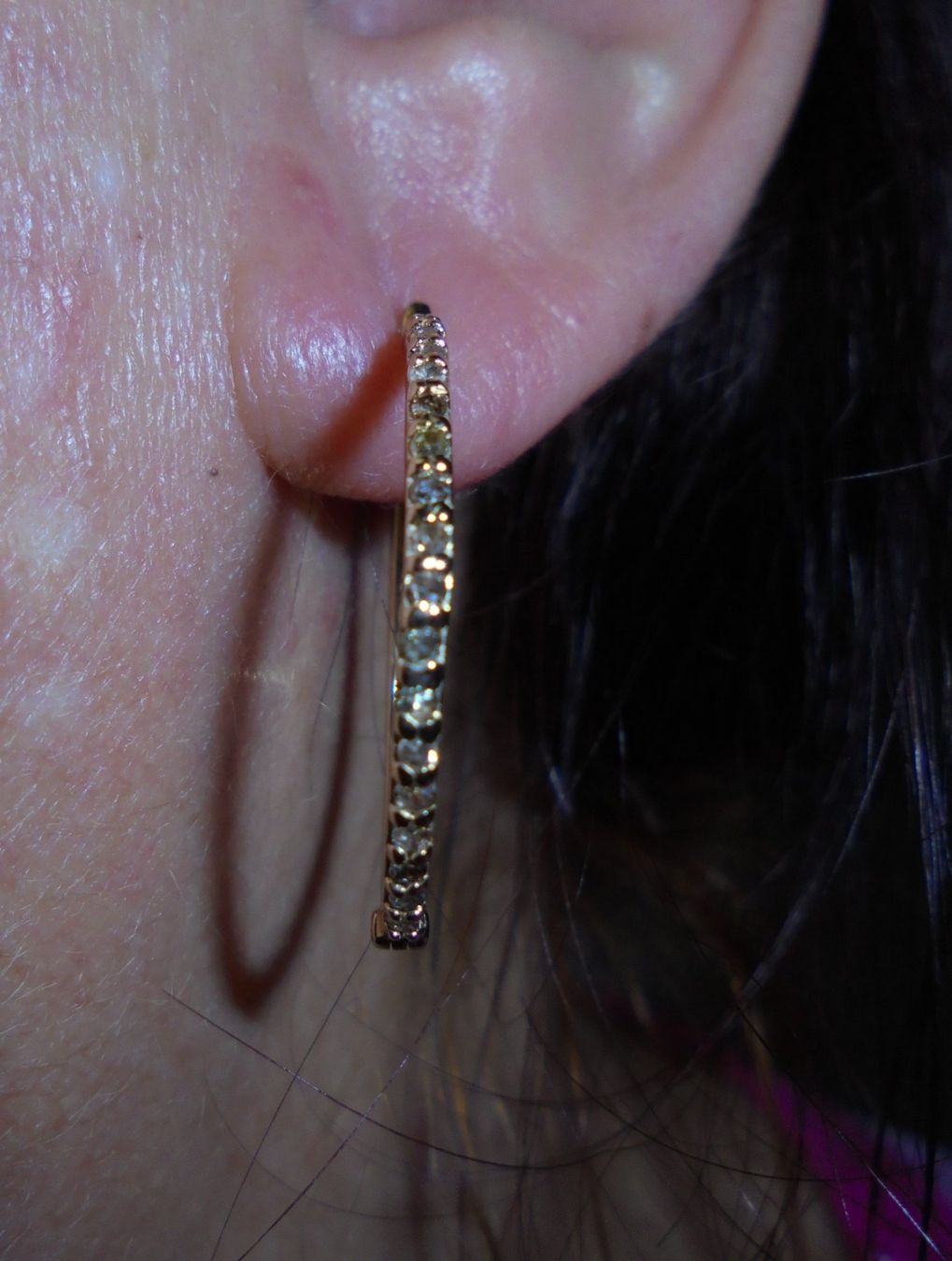 Ohrringe & -stecker: Echtschmuck: Champagner-Diamant-Creolen, 375 Gold – Neu (gemäss Beschreibung) aus Zuchwil von maumauchi 4