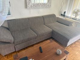 Ecksofa mit Récamiere & Bettfunktion