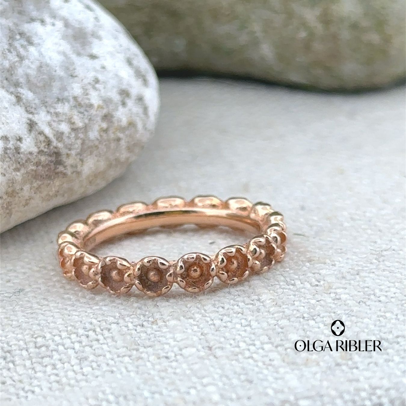 Olga Ribler Anelli: Feiner Silber Ring 925 rosevergoldet Grösse 53 – Nuovo (secondo la descrizione) da Luzern venduto da Schmuckoutlet