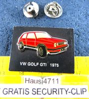 VW OLF GTI 1975 ROT AUTO PIN GLASIERT MIT SECURITY-CLIP