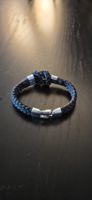 Bracelet homme noir tressé cuir