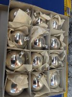 12 Christbaumkugeln Glas silber antik gebrauchter Zustand