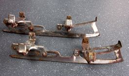 1 Paar Vintage Kufen-Eisen, Schlittschuhe Pertutti 20/27