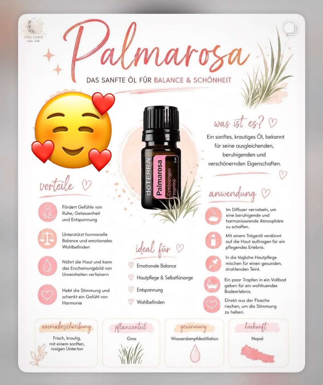 Doterra Ätherische Öle: dōTERRA Palmarosa 5ml ätherisches Öl neu – Neu und originalverpackt aus Häusernmoos im Emmental von Corodo 2