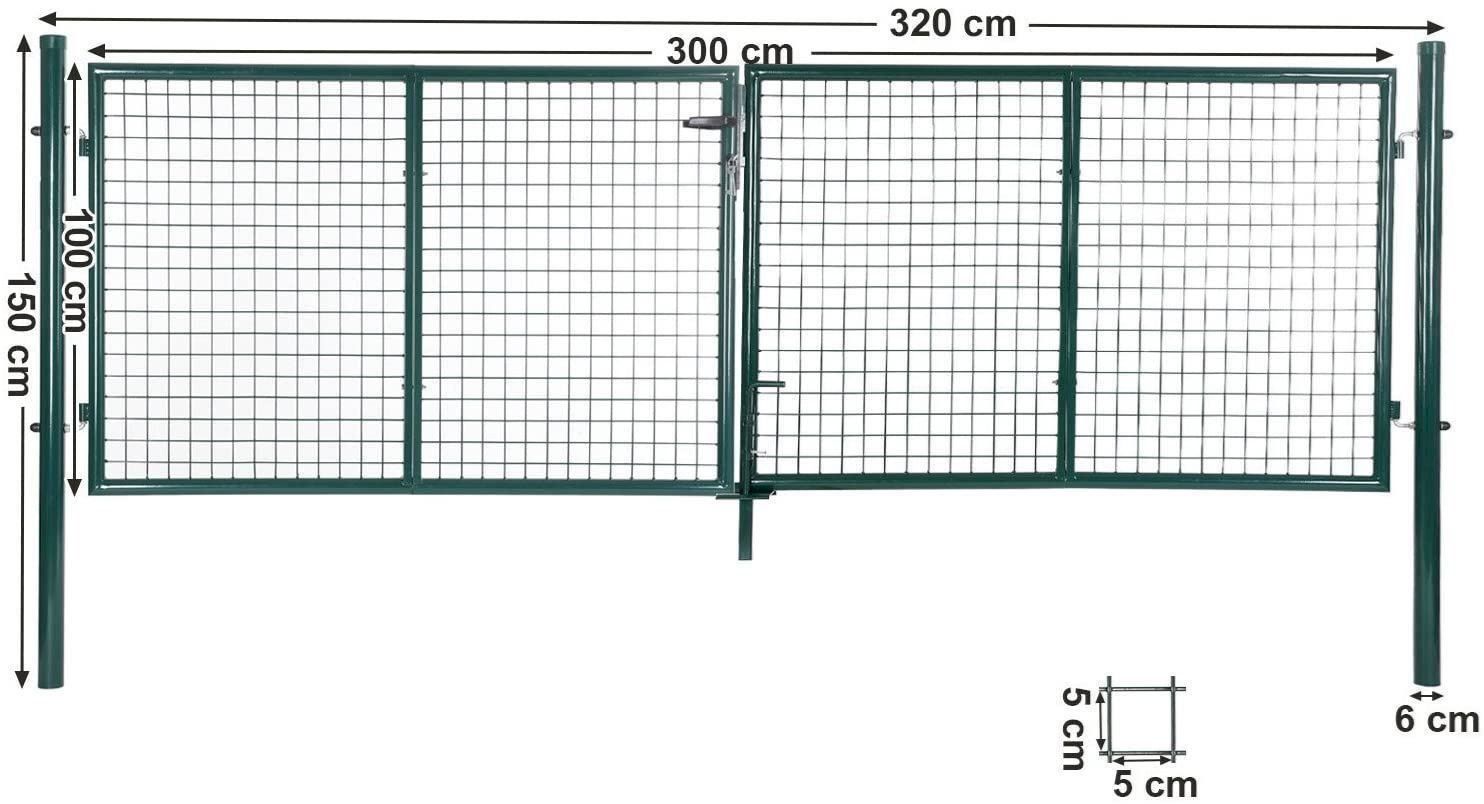 Altro: Doppeltor Gartentür Gartentor 150x320 – Nuovo e nell'imballaggio originale da Bottighofen venduto da zaap 2