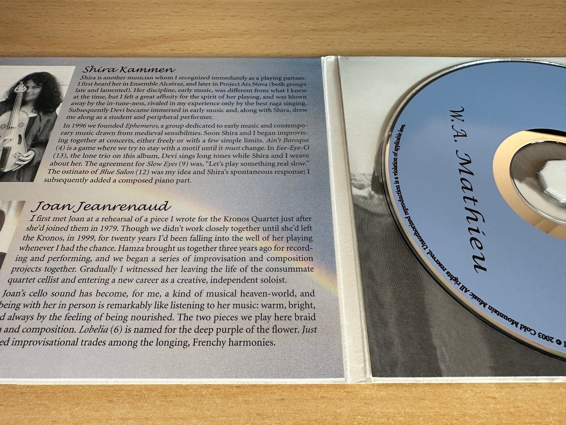 CD: W. A. Mathieu – This Marriage – Usato da Rikon im Tösstal venduto da Alpenmutz 2