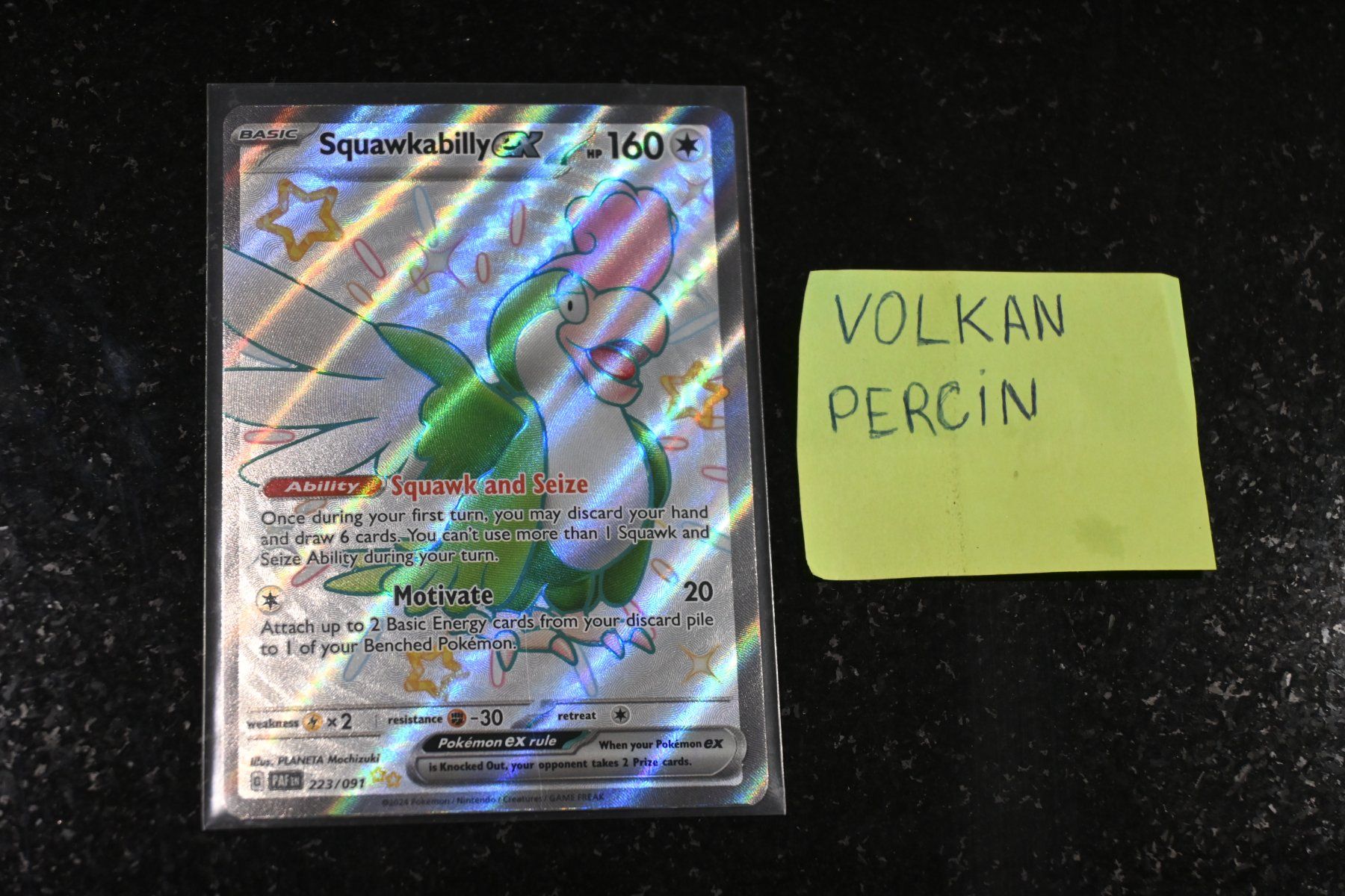 Pokémon Carte collezionabili: Squawkabilly ex #223 Pokemon Paldean Fates – Nuovo (secondo la descrizione) da Aigle venduto da PSAPOKEVOVO