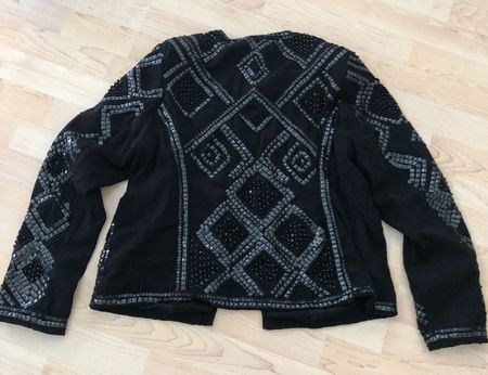 Nile elegante Jacke bestickt mit Nieten Biker S NP 399