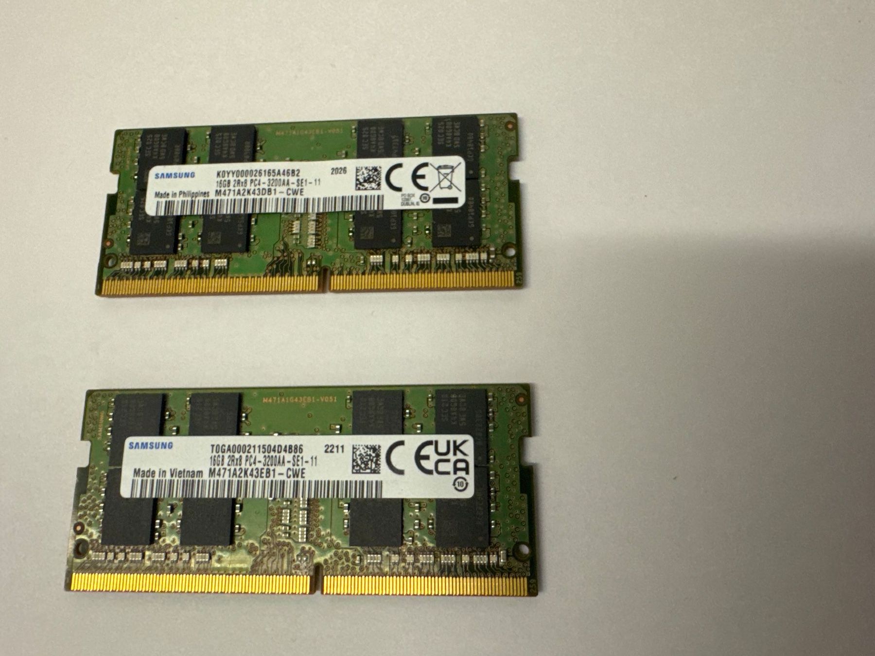 Memoria / RAM: 2x 16GB Rigel, PC4-3200AA, Samsung – Usato da Volketswil venduto da fis_shx9