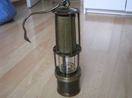 Antike Seltene Grubenlampe, Wetterlampe