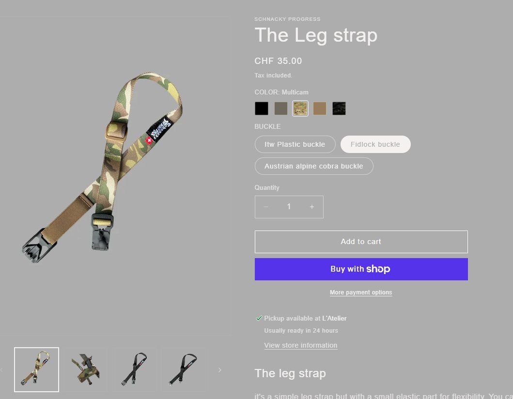 Tiro a segno: SCHNACKY PROGRESS HOLSTER LEG STRAP MULTICAM FIDLOCK BUCKLE – Nuovo (secondo la descrizione) da Prilly venduto da LausanneArchive 1