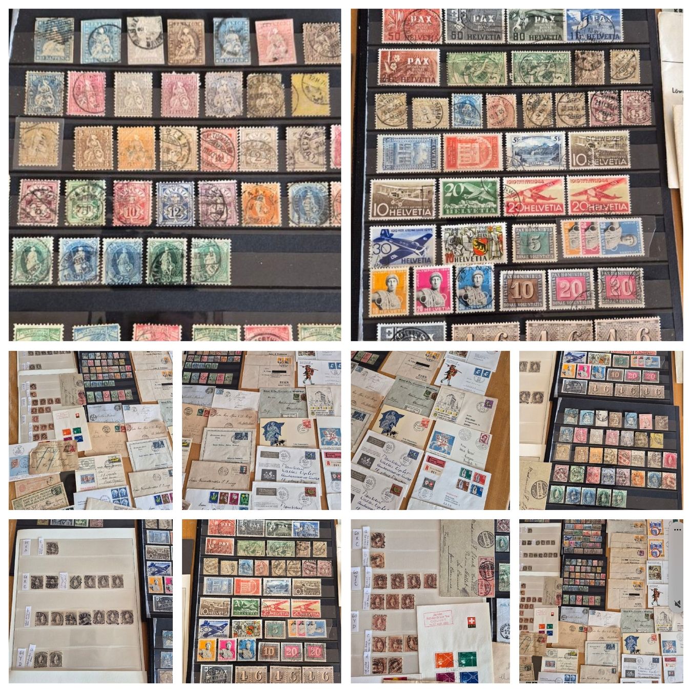 Riesige Schweizer Briefmarken Sammlung ab alten Rayon 101 (Gebraucht ...