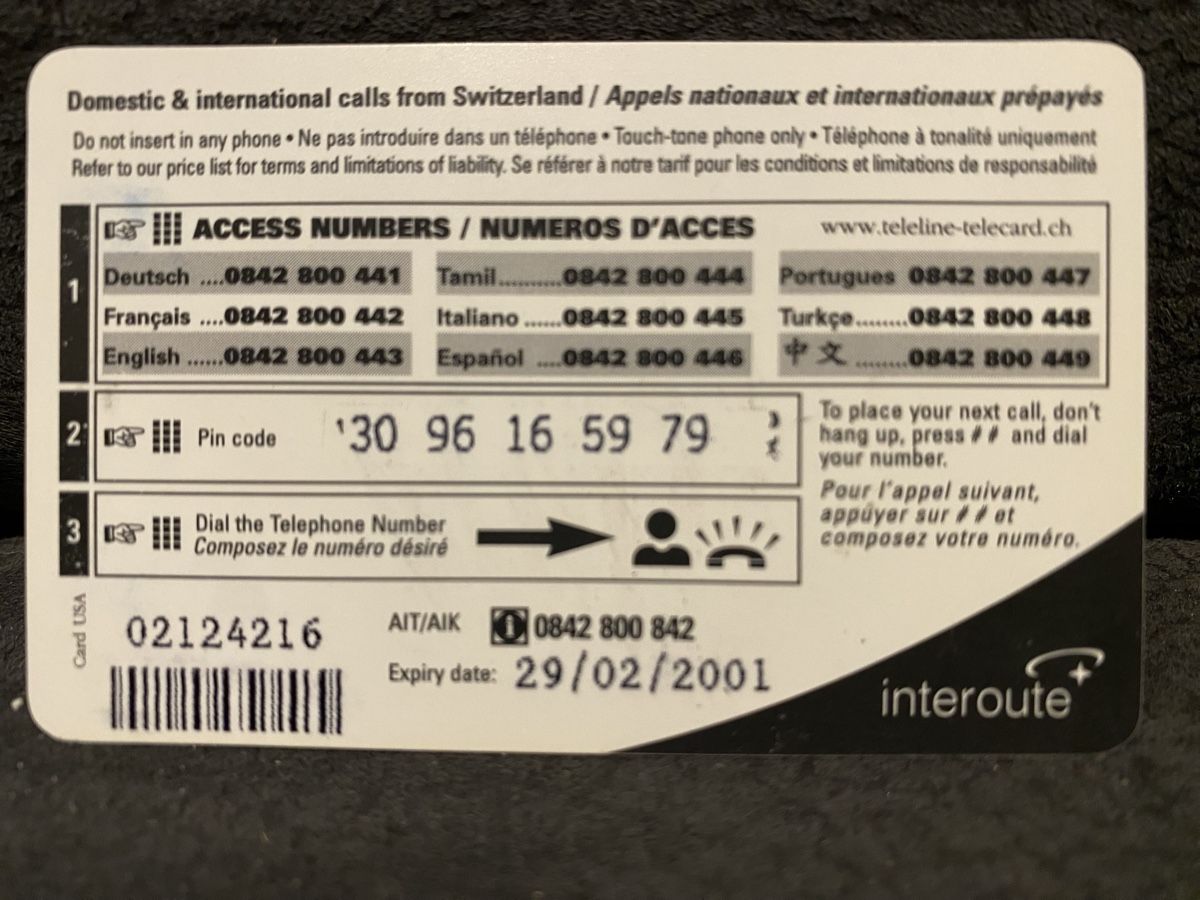 Telefon- & Taxkarten: Teleline – Gebraucht aus Lausanne von babacard10 1