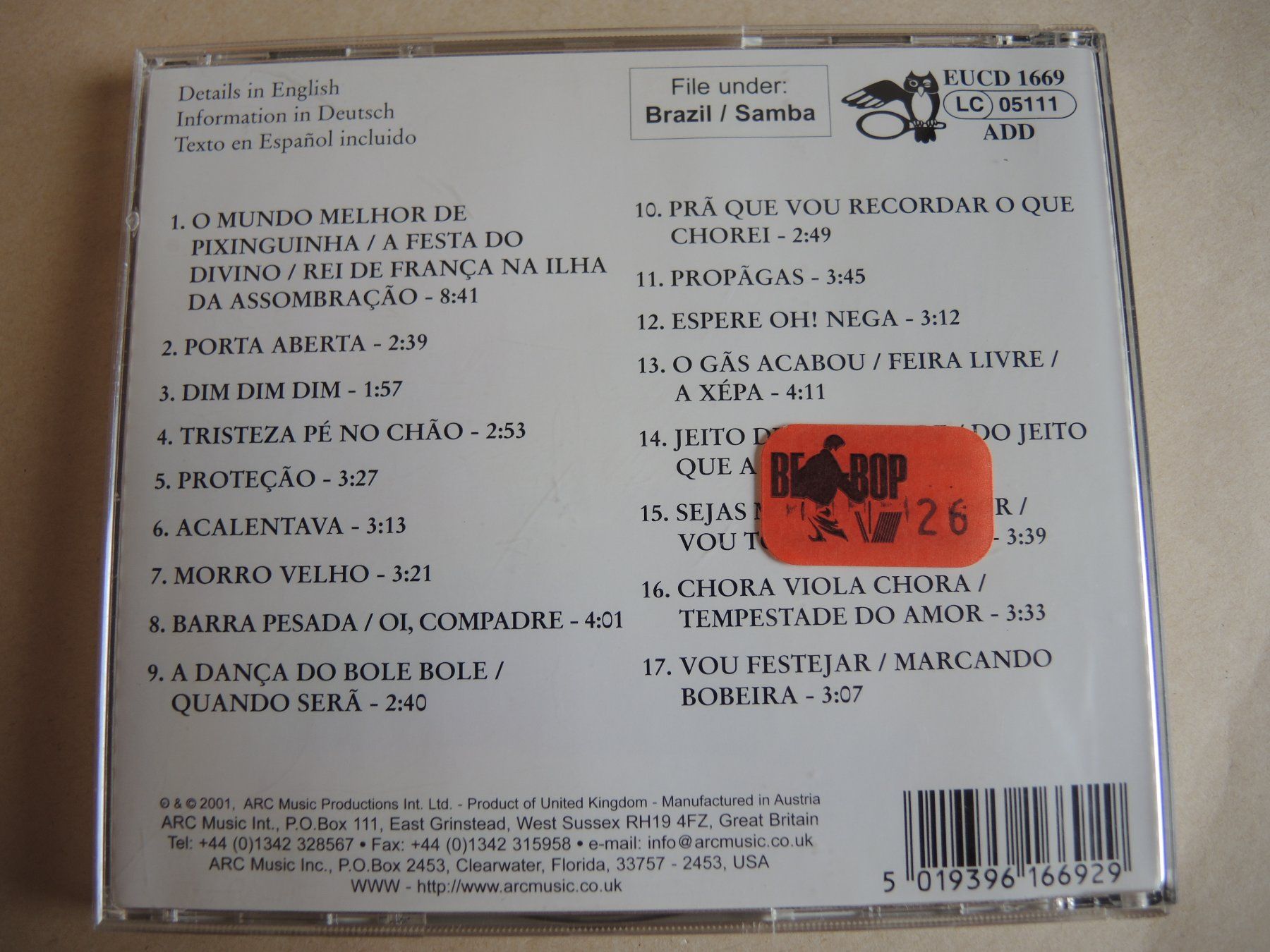 CD: CD Samba do Brasil - Chiquita Bacana – Usato da Rorschach venduto da maeck8 3