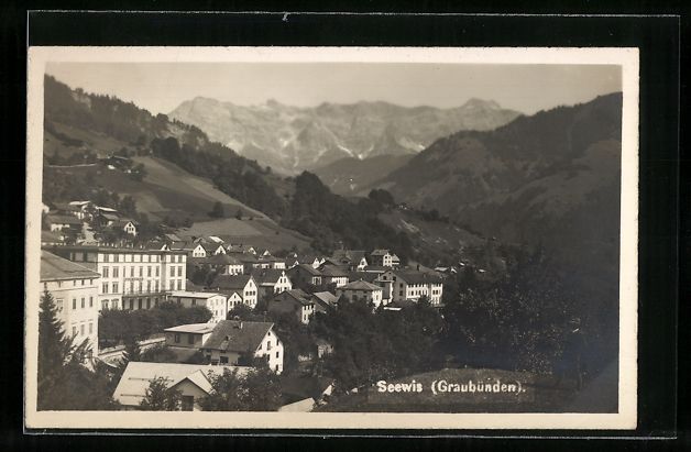 Cartoline postali: AK Seewis / Graubünden, Totalansicht – Usato da Berlin venduto da bartko-reher