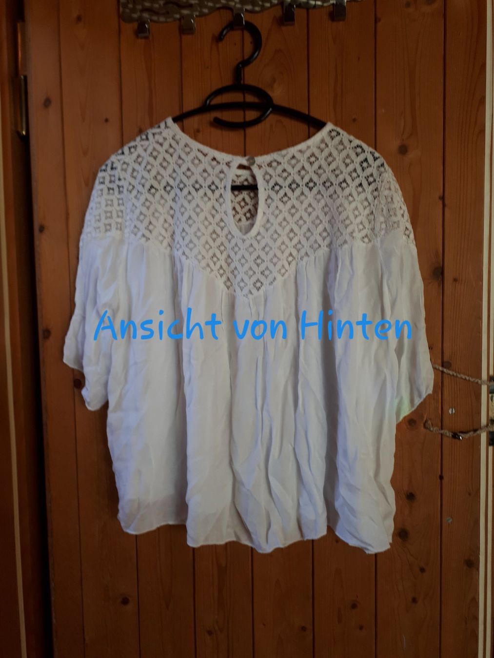 Zebra Camicette: Schicke weisse Spitzenbluse mit V-Ausschnitt Gr. M – Usato da Plagne venduto da Reticulum01 1