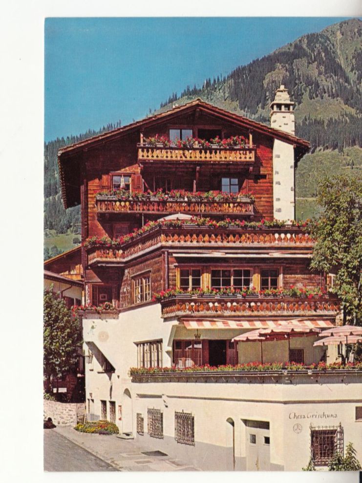 Ansichtskarten: Klosters Chesa Grischuna 1968 – Gebraucht aus Bürglen TG von StampGraf