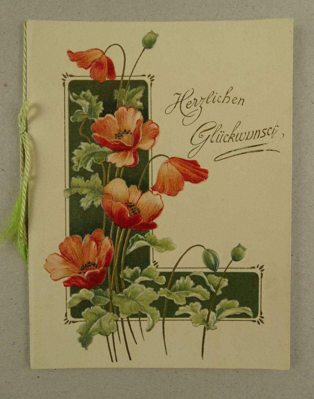 Karten: LOT 4 GLÜCKWUNSCHKARTEN UM 1900 – Gebraucht aus Grüningen von Kartensammler 6