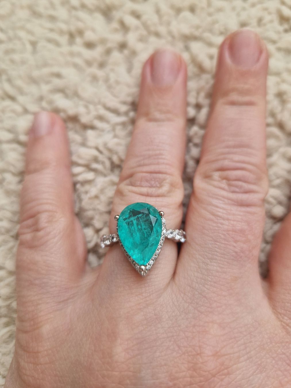 Anelli: Wunderschöner Ring mit Paraiba Turmalin und Silber – Usato da Erlinsbach SO venduto da ULIKH 4
