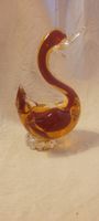 Magnifique cygne en verre rouge et or. Murano vintage