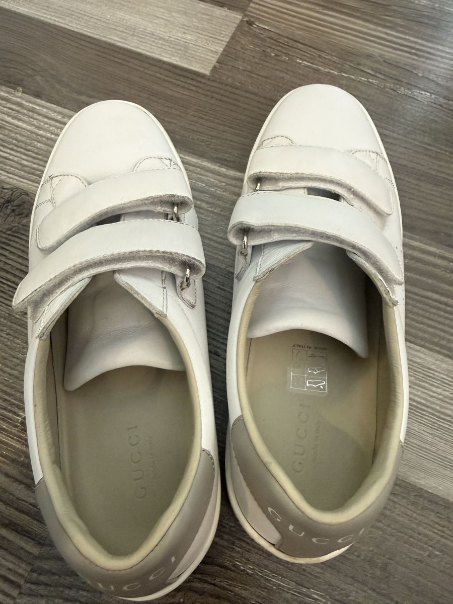 Gucci Scarpe per ragazze: Baskets Gucci cuir blanc avec scratch taille 35 – Usato da Monthey venduto da Joseph-29 2