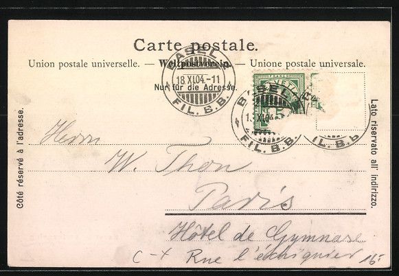 Cartes postales: AK Basel, Steinenring mit Restauration – D'occasion à Berlin par bartko-reher 1