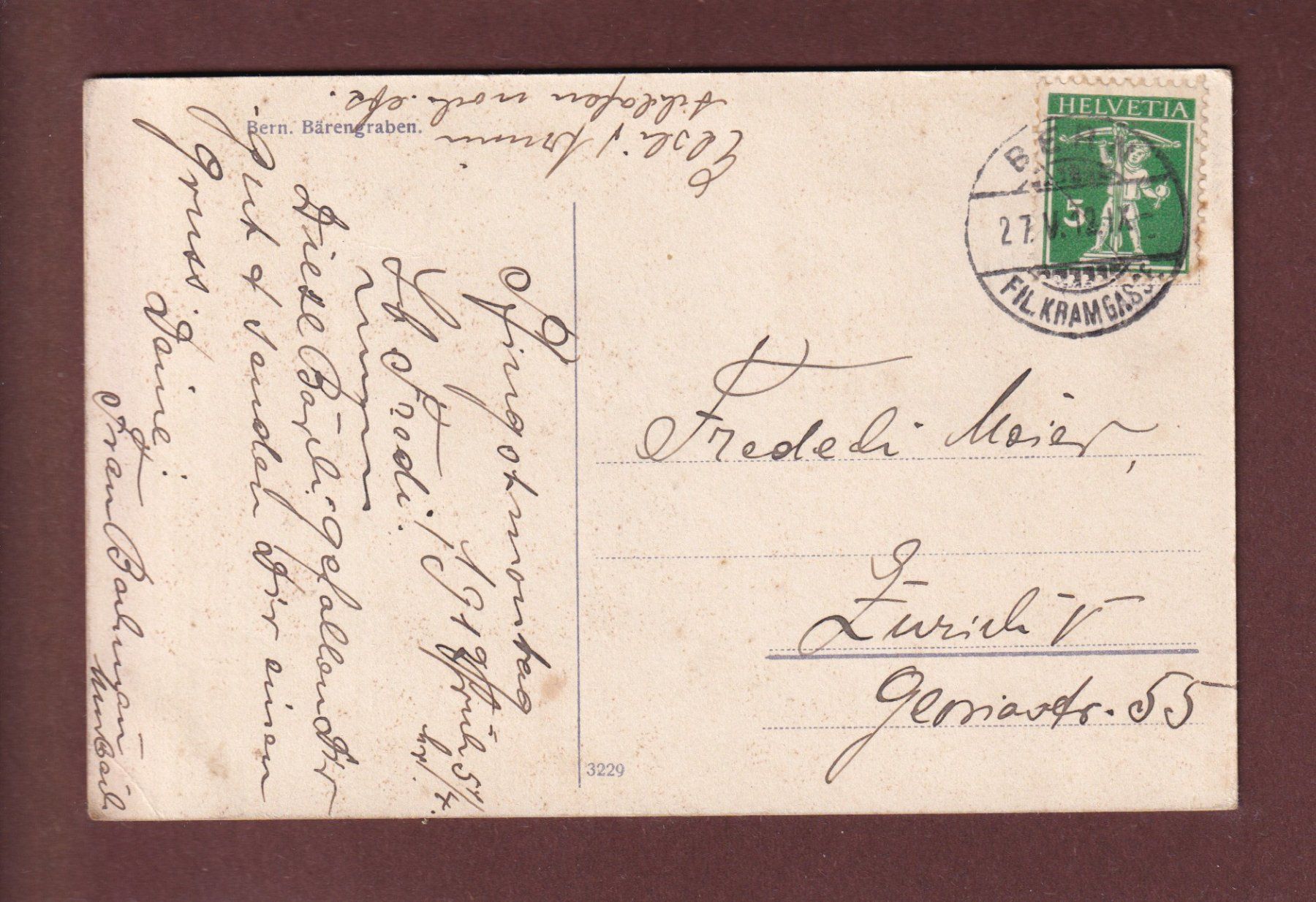 Cartoline postali: BERN - Bärengraben - 1912 // pli d'angle // – Usato da Pully venduto da nicecards-shop 1