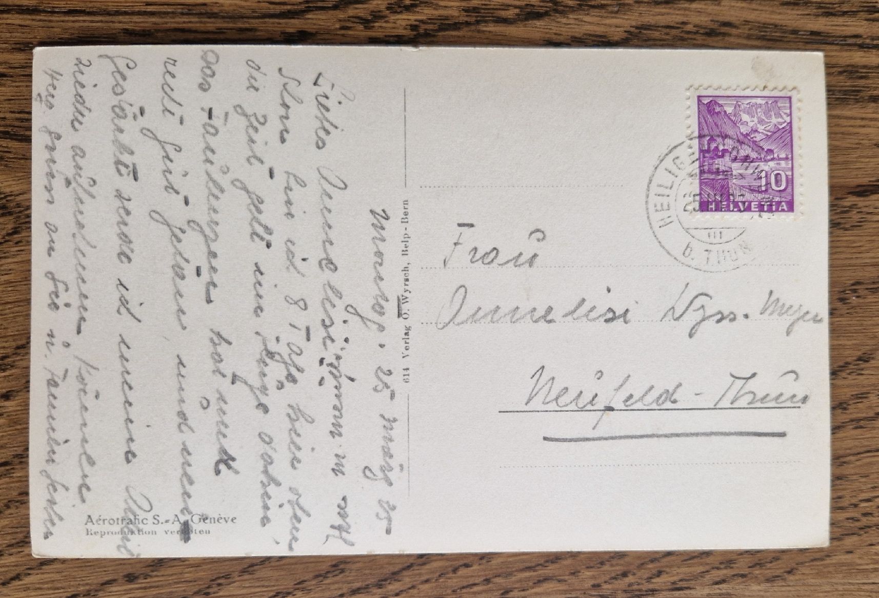 Cartoline postali: Flugaufnah.e Haltenegg 1933 – Usato da Ebikon venduto da Donar50 1