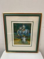 Litho "Reiter mit Kind" von Erika Streit nummeriert 49/60